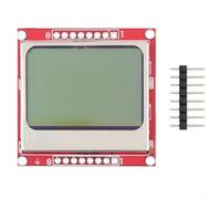 Fauhapyway Módulo de visualización LCD 84X48 Pantalla electrónica de retroiluminación blanca compatible con microcontrolador Arduino para proyectos de bricolaje