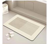 Fauhapyway Nordic - Alfombra de baño de tierra de diatomeas de 40 x 60 cm, antideslizante, de secado rápido, absorbente, para baño, color beige (larga vida)