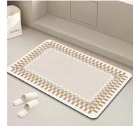 Fauhapyway Nordic - Alfombra de baño de tierra de diatomeas de 40 x 60 cm, antideslizante, de secado rápido, absorbente, para baño, color beige (año)