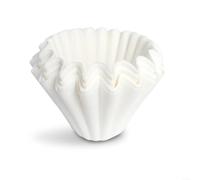 Fauhapyway Papel de filtro de café corrugado blanqueado para verter sobre elaboración, diseño plegado mejora el flujo, pulpa de madera biodegradable,(185)