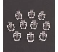 Fauhapyway Paquete de 10 cubiertas protectoras para conectores RJ45, funda de plástico para reparación de cables de red Crystal Head, color negro (transparente)