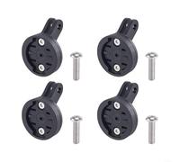 Fauhapyway Paquete de 4 adaptadores extendidos de montaje frontal para Garmin, cámara de plástico y soporte para faros delanteros debajo de la computadora de bicicleta, 34 mm de diámetro, color negro