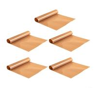 Fauhapyway Paquete de 5 bandejas reutilizables para hornear, 40 x 60 cm, PTFE antiadherente, resistente al calor hasta 260 °C para horno, parrilla y microondas,