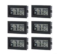 Fauhapyway Paquete de 6 mini termómetro digital higrómetro para humidificador invernadero refrigerador