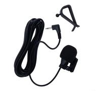 Fauhapyway Para micrófono externo Pioneer, conector de 3 metros y 2,5 mm, receptor de radio estéreo de coche con soporte, cubierta de espuma resistente al viento, color negro