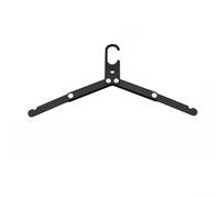 Fauhapyway Percha plegable de aluminio portátil para camping, viajes, ligero, compacto, antideslizante, plegable, para ropa al aire libre, 41 cm (negro)