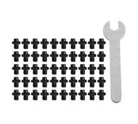 Fauhapyway Pernos de pedal de bicicleta de acero inoxidable antideslizante de alta calidad 8 x 6 mm para bicicleta de carretera de montaña, llave fija 50 pernos de pedal de bicicleta multicolor (negro