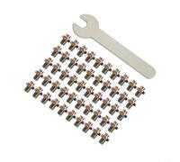 Fauhapyway Pernos de pedal de bicicleta Premium antideslizante de acero inoxidable 8X6mm para bicicleta de carretera de montaña Llave fija 50PCS Multicolor Tornillos de pedal de bicicleta (colores)