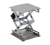 Fauhapyway Plataforma de elevación manual de laboratorio Soporte de mesa de elevación de enrutador de altura ajustable de acero inoxidable para trabajos de carpintería 100X100mm