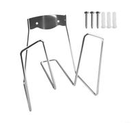 Fauhapyway Soporte de pared para manguera de jardín de acero inoxidable, estante resistente para mangueras de agua, cables de extensión, líneas de compresor de aire, organizador de ahorro de espacio