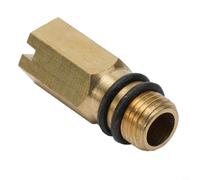 Fauhapyway Tapa de extremo ciega de latón M10 con arandelas de goma, para entrada de agua fría y caliente, rosca de 10 mm para cocina, baño, grifo mezclador, tubo flexible, 29 mm de longitud, cabeza