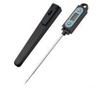 Fauhapyway Termómetro digital de alimentos para café, leche y hornear, termómetro de sonda de lectura rápida con pantalla Celsius y Fahrenheit (negro)