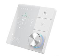 Fauhapyway Termostato inteligente de aire acondicionado, controlador de temperatura ambiente WiFi con temporizador, calefacción y refrigeración, control de aplicación, para Tuya (blanco)