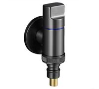 Fauhapyway Válvula de ángulo de control de acero inoxidable G1/2 Grifo de apertura rápida para lavadora, cocina, baño, lavabo, calentador de agua para inodoro (gris)
