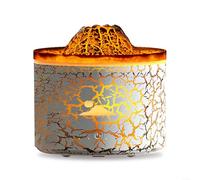 Fauhapyway Volcanic Crack Design Aroma Difusor Humidificador de aceite esencial con luz LED Cambio de color para el hogar Dormitorio Oficina (Blanco)