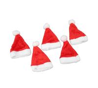 Fauitay 5 piezas de gorro de Navidad para mascotas, gorro de Papá Noel, cachorro, gorro de Papá Noel, banda elástica de felpa roja, gorro de Navidad para mascotas, disfraces de fiesta de vacaciones