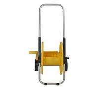Fauitay Carro Portamangueras de Jardín de Uso Rudo con Ruedas - Soporte de Aluminio de Empuje Manual para Mangueras de 60 M y 17 Mm - Ideal para Jardines, Céspedes y Patios