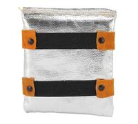 Fauitay - Cojín de protección aislante térmico para mano de soldadura, para caldera industrial, corte de metal, hierro fundido, piel sintética gruesa, soporte de hoja de aluminio