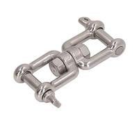 Fauitay Grillete de Doble Mandíbula de Acero Inoxidable 304, Conector de Anclaje de Mandíbula Inoxidable Giratorio de 360 Grados con Diseño Desmontable, para Hamaca, Silla, Columpio, (12MM)