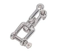 Fauitay Grillete de Doble Mandíbula de Acero Inoxidable 304, Conector de Anclaje de Mandíbula Inoxidable Giratorio de 360 Grados con Diseño Desmontable, para Hamaca, Silla, Columpio, (6MM)