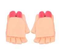 Fauitay Guantes calefactores eléctricos de 5 V con cubierta de dedos plegable para escribir en invierno, juegos, senderismo, ciclismo (rosa)