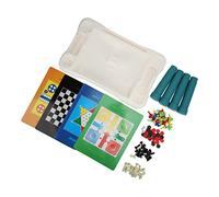 Fauitay Juego de mesa 8 en 1 con ajedrez, dama, dama, serpiente, escalera, ludo, juegos de mesa de doble cara para mayores de 3 años, estrategia de aprendizaje divertida para toda la familia