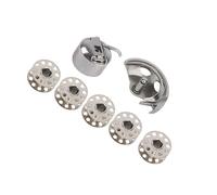 Fauitay Kit de Bobina, Juego Completo con 1 Gancho de Lanzadera, 1 Estuche de Bobina, 5 Bobinas, Estructura de Metal Sólido, Universal para Todas las Máquinas de Coser Domésticas de