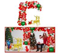 Fauitay Kit de de Guirnalda de Globos de Navidad, Decoraciones de Globos de Reno con Material de Látex para Decoración de Fiesta de Navidad, Ambiente Festivo de Año Nuevo