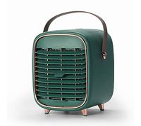 Fauitay Mini Enfriador Refrigeración Pequeño Ventilador de Niebla Ventilador de Aire Acondicionado Silencioso Enfriador Evaporativo USB Silencioso con Correa Portátil para Automóvil (Verde)