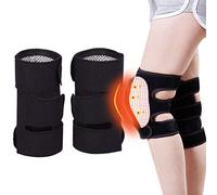 Fauitay Rodilleras Autocalentables de Turmalina, 1 par de Rodilleras de Terapia Magnética para Aliviar el Dolor, Soporte Ortopédico para Artritis, para Dolor en las Articulaciones y (Negra)