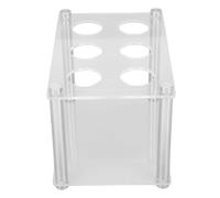 Fauitay Soporte para botellas de sabor, 6 agujeros, acrílico, para cartuchos, columnas metálicas, organizador de encimeras de cocina