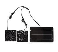Fauitay Ventilador solar, ventilador solar, ventilador solar, 12 V, 10 W, panel solar impermeable con doble ventilador, kit para caravana, casa de perros, casa de gallinas