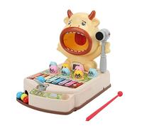 Fauitay Whack - Juego de ratón interactivo para bebés con 6 niveles, modo hámster, 4 modos de entretenimiento, aprendizaje en inglés, 197 contenidos, dispositivo de expulsión, música, piano para un