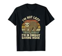 Faultier I'm Not Lazy - Energy Saving Mode Retro Camiseta