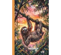 Faultier Notizbuch: A5 liniertes Heft (6x9) - 100 Seiten - Geschenk für Faultier Fans - Tier Tagebuch