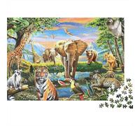 Fauna Africana Puzzle de 1000 Piezas Papel para Adultos Juego de Puzzle 1000 Piezas Jungla Tropical Relajante Regalo 52x38cm/1000pcs