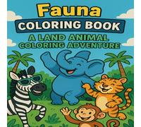 Fauna Coloring Book: A Land Animal Coloring Adventure: 50 Fun and Friendly Land Animals to Color - Lions, Elephants, Zebras, and More! For Kids Ages 3-8