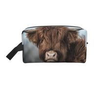 Fauna Escocesa de la Vaca de Las Tierras Altas, Bolsa de Maquillaje Bolsa de cosméticos Bolsa de artículos de tocador de Viaje portátil Organizador de Bolsa de Maquillaje