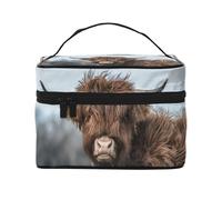 Fauna Escocesa de la Vaca de Las Tierras Altas, Bolsa de Maquillaje Bolsa de cosméticos Bolsa de Aseo de Viaje portátil Estuche para lápices