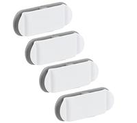 FAUOSWUK 4 Clips Organizadores de Cables para Almacenamiento y Gestión Eficiente de Cables en la Oficina en Casa, Diseño Enrollable, Adhesivo No Dañino, 3.1 X 1.2 X 0.4 Pulgadas