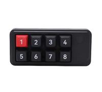 FAUOSWUK 8 Teclas Teclado Mecánico, Almohadilla de Macro Programable con Teclas Intercambiables en Caliente 12 Modo de Luz para Compatibilidad Versátil (Negro)