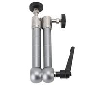 FAUOSWUK Abrazadera de Brazo de Montaje de Cámara Ajustable, Estructura de Engranaje Ergonómica para Videógrafos Profesionales, Aleación de Aluminio Anodizado Duro