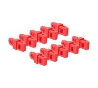 FAUOSWUK Abrazaderas para Lona de Plástico Resistente, Clips Seguros para Lona para Toldos, Pancartas, 10 Uds. (Rojo)