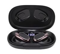 FAUOSWUK Al Translation Auriculares Bluetooth 5.4 Traductor en Tiempo Real para la Aplicación de Música de Viaje 2 Paquetes (Negra)