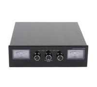 FAUOSWUK Amplificador Bluetooth con Medidor VU Potente Amplificador Estéreo HiFi de Graves Agudos Ajustables de 200 W para el Hogar, Aleación de Aluminio (1 altavoz) (Enchufe europeo)