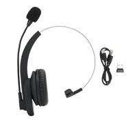 FAUOSWUK Auriculares Bluetooth, Auriculares Inalámbricos con Micrófono con Cancelación de Ruido ENC y Dongle USB para Teléfono PC, de un Oído con Micrófono Girato