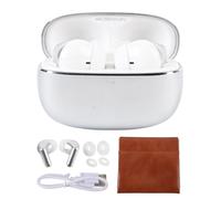 FAUOSWUK Auriculares de Traducción Inteligentes AI, Auriculares Inalámbricos BT 5.4 con Cancelación de Ruido ENC, para Aprendizaje de Varios Idiomas, Viajes, Negocios (Blanca)