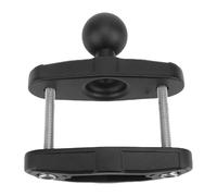 FAUOSWUK Base de Montaje de Abrazadera de Riel Cuadrado Resistente para Carretilla Elevadora de Tractor, Aleación de Aluminio con Cabeza de Bola de 1,5"