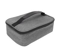 FAUOSWUK Bolsa de Almuerzo Aislada de Gran Capacidad 3,2 L para Estudiantes y Niños, Bolsa de Tela Oxford a Prueba de Fugas con Asa Suave (Gris)