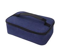 FAUOSWUK Bolsa de Almuerzo Aislada de Gran Capacidad 3,2 L para Estudiantes y Niños, Bolsa de Tela Oxford a Prueba de Fugas con Asa Suave (Azul)